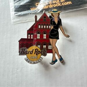 Hard Rock Cafe Key West Collectors Pin with Woman in Black Dress